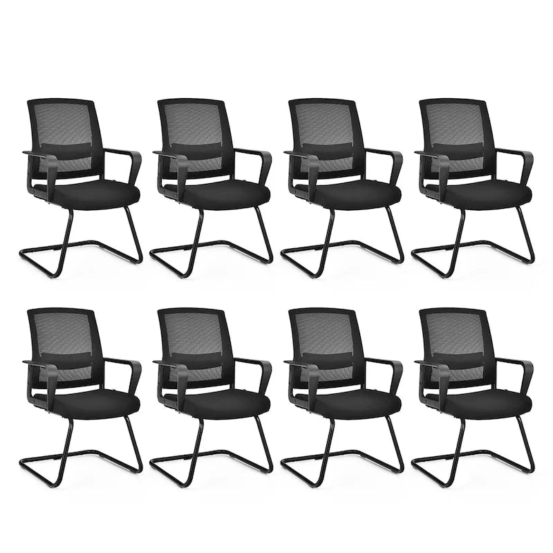 Chaise de réunion à dossier en maille, chaise d'accueil pour visiteurs de bureau